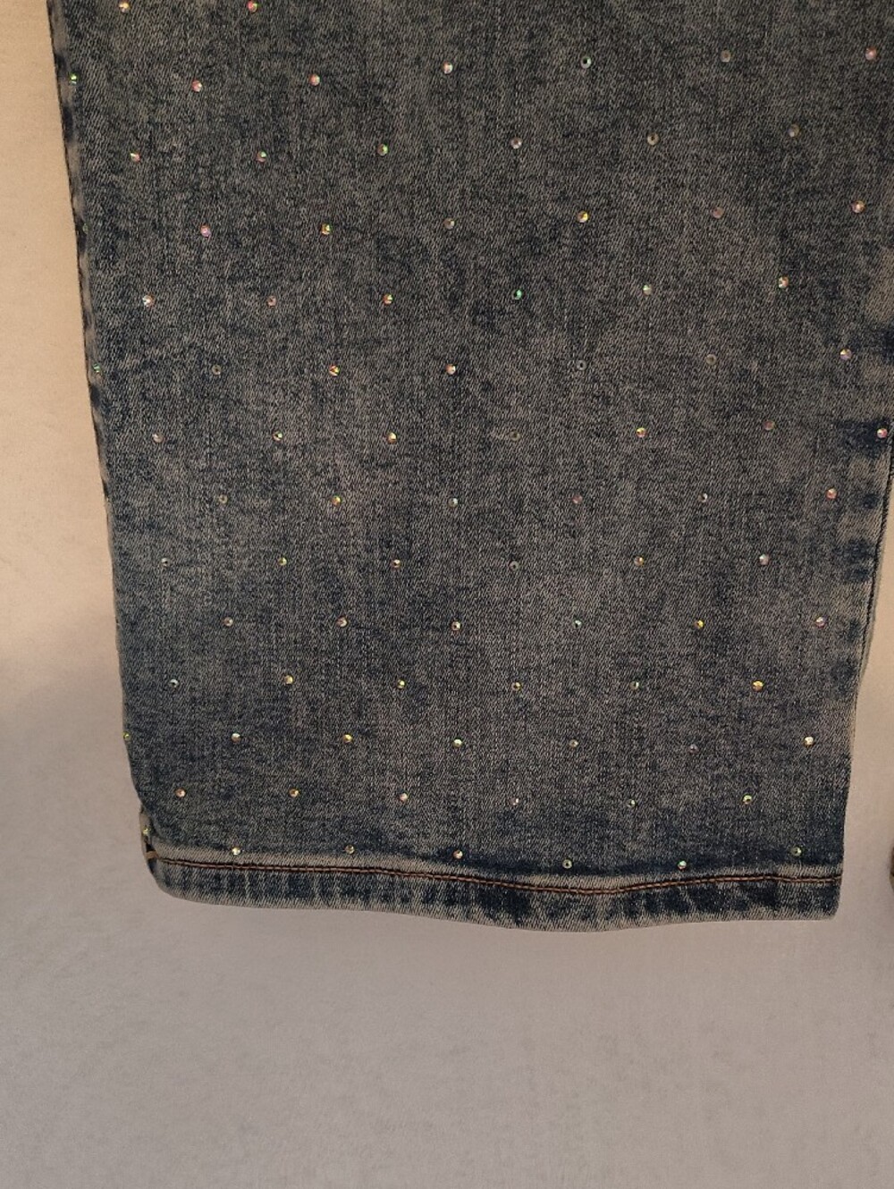 Bombshell Light Blue Rhinestone Jeans - Picture 7 of 10